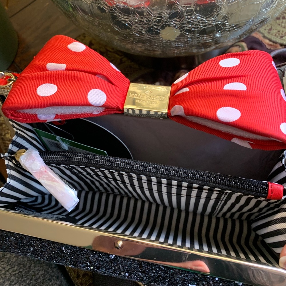 RARE🔥Authentic KATE SPADE Minnie Mousse glitter box Crosby - Picture 12 of 16